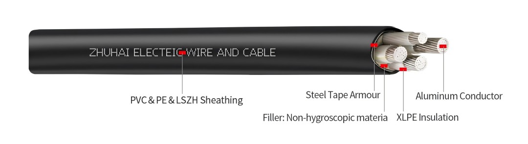 NA2XBY Cable XLPE Insulated STA Cable AL/XLPE/STA/PVC