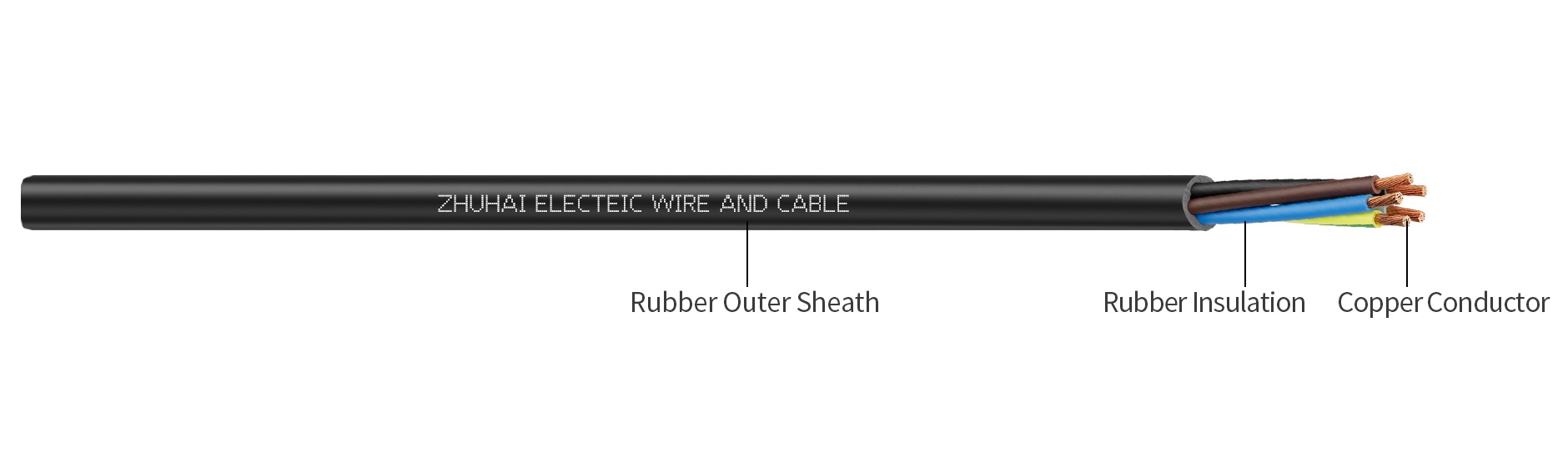 High-temperature resistant,Oil-resistant flexible Cable H05RN-F Rubber cable