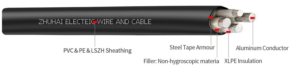 NA2XBY Cable XLPE Insulated STA Cable AL/XLPE/STA/PVC