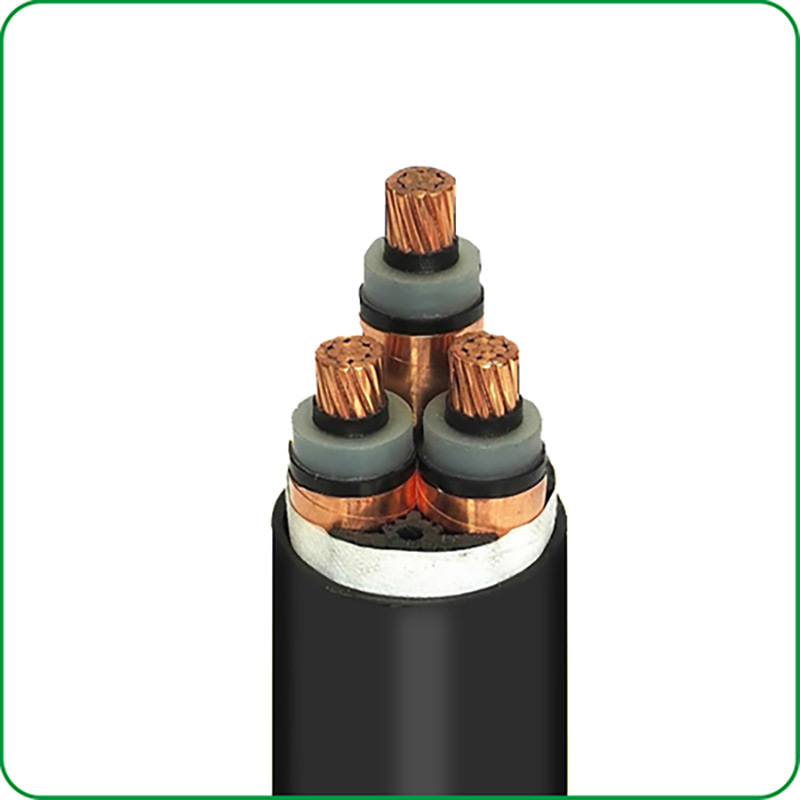 N2XSEY Three Core Cable,CU/XLPE/CTS/PVC Cable,6/10KV  8.7/15KV  12/20KV  18/30KV